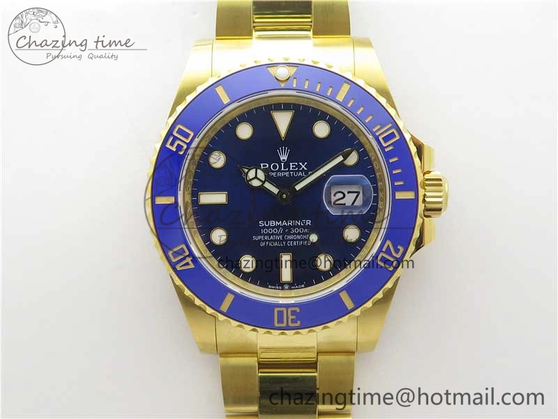 Submariner 41mm 126618 LB YG EWF Blue Dial on YG Bracelet A3235