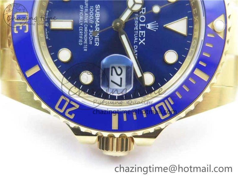 Submariner 41mm 126618 LB YG EWF Blue Dial on YG Bracelet A3235