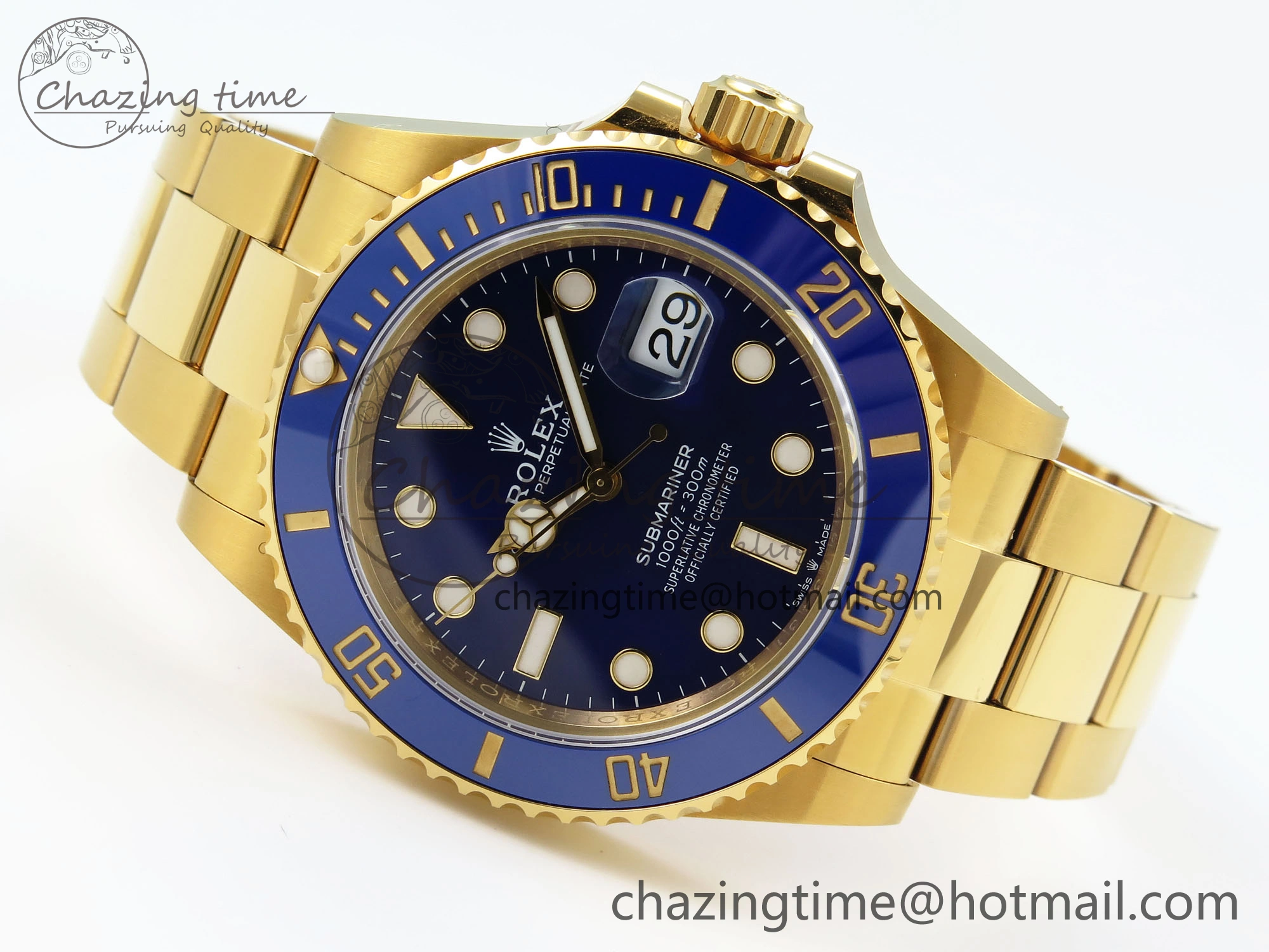 Submariner 41mm 126618 LB YG VSF 1:1 Best Edition Blue Dial on YG Bracelet VS3235