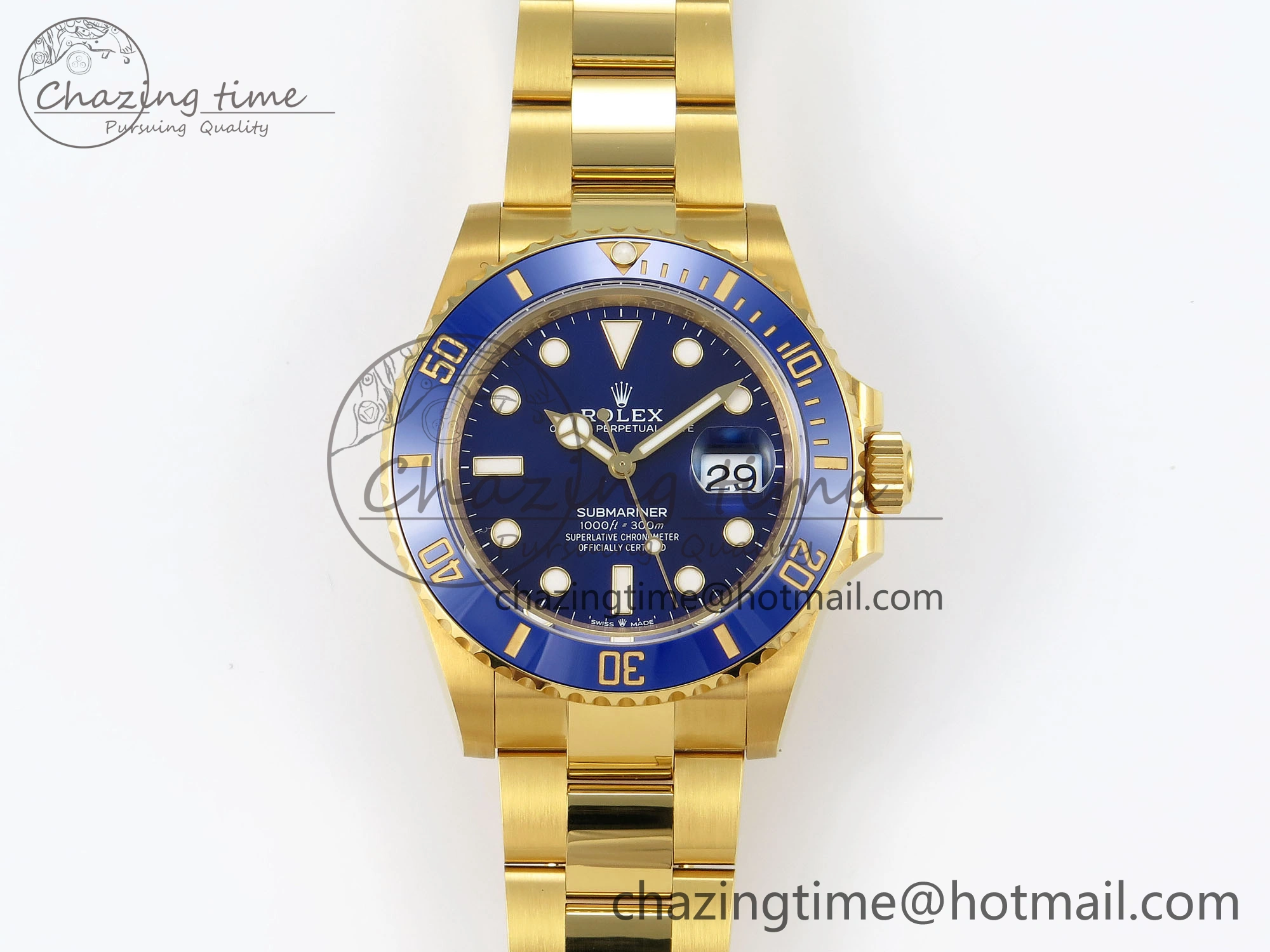 Submariner 41mm 126618 LB YG VSF 1:1 Best Edition Blue Dial on YG Bracelet VS3235