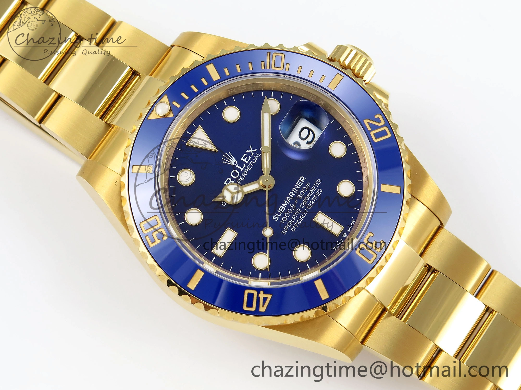 Submariner 41mm 126618 LB YG VSF 1:1 Best Edition Blue Dial on YG Bracelet VS3235