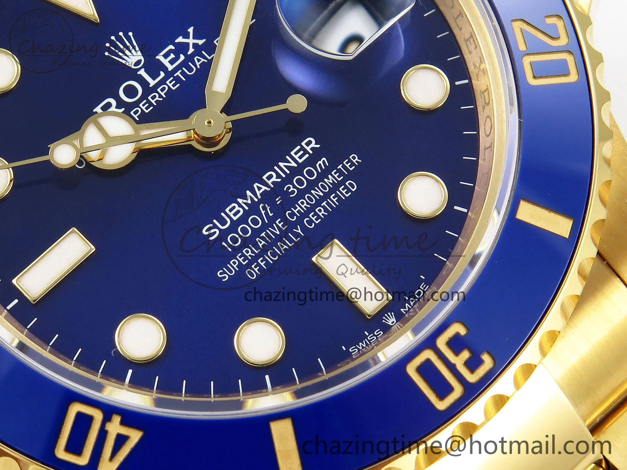 Submariner 41mm 126618 LB YG VSF 1:1 Best Edition Blue Dial on YG Bracelet VS3235