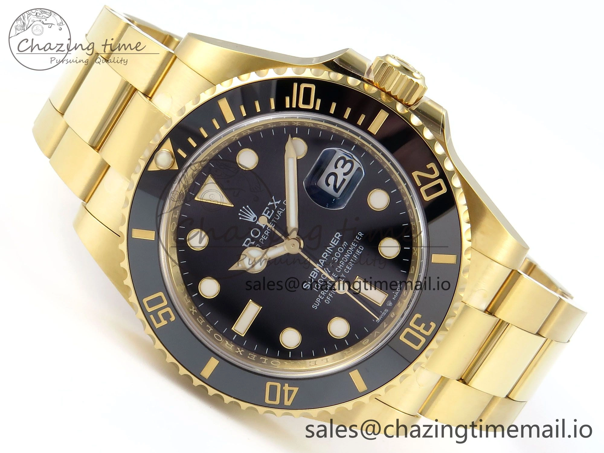 Submariner 41mm 126618 LN THBF 904L Black Ceramic 1:1 Best Edition on YG Bracelet SH3235