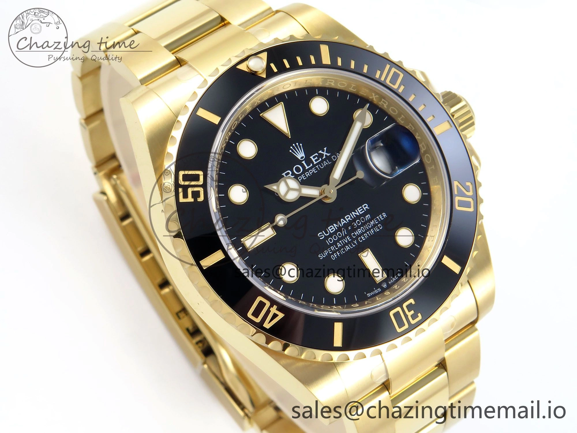 Submariner 41mm 126618 LN THBF 904L Black Ceramic 1:1 Best Edition on YG Bracelet SH3235