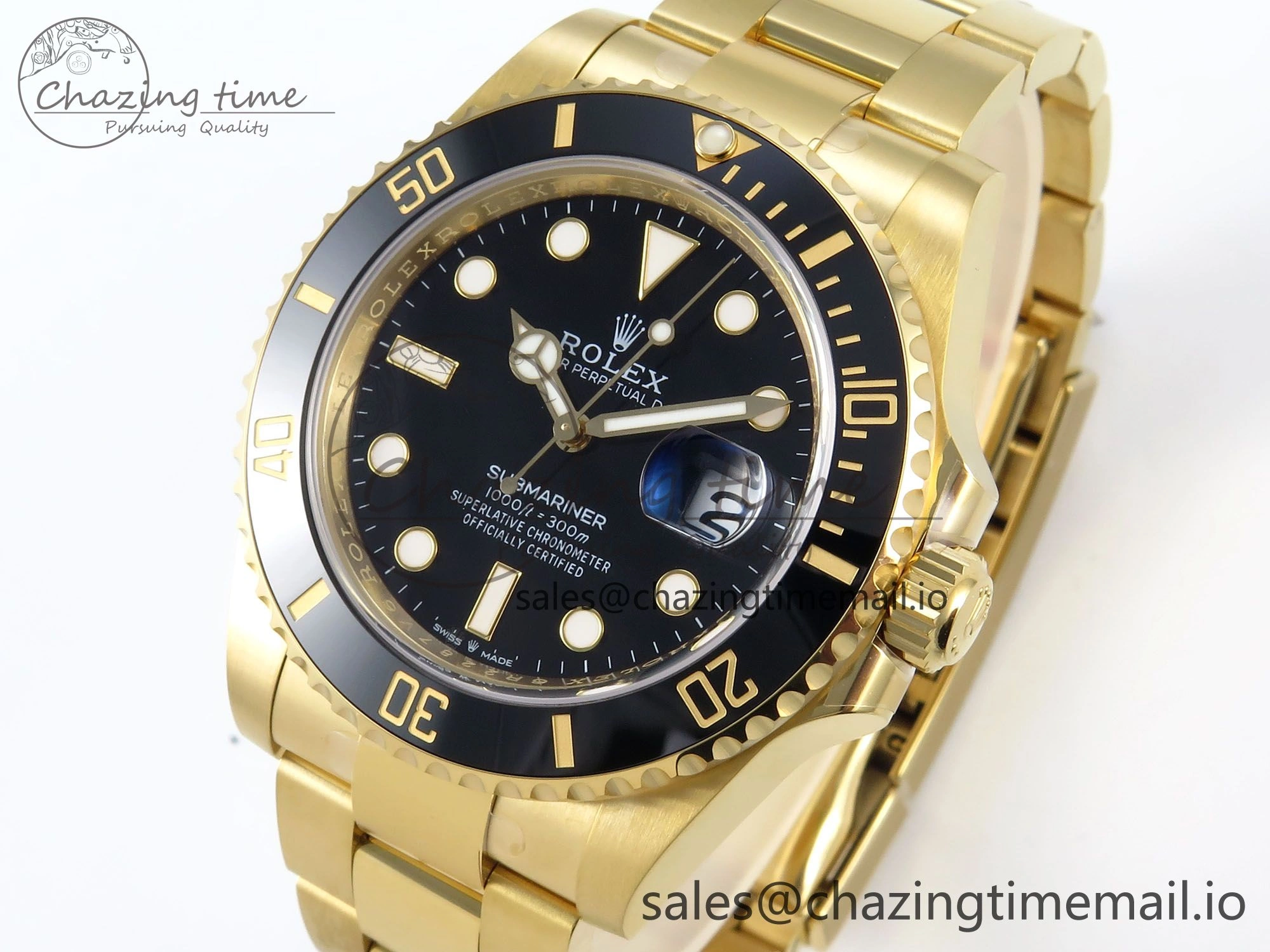 Submariner 41mm 126618 LN THBF 904L Black Ceramic 1:1 Best Edition on YG Bracelet SH3235