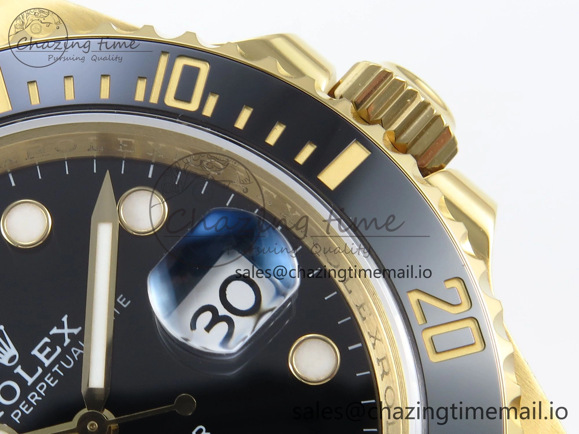 Submariner 41mm 126618 LN TWSF YG Black Ceramic Black Dial on YG Bracelet SH3235