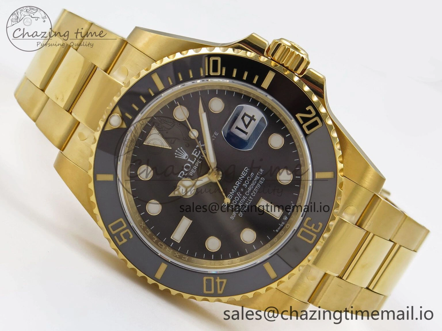 Submariner 41mm 126618 LN YG EWEF Best Edition Black Dial on YG Bracelet A3235