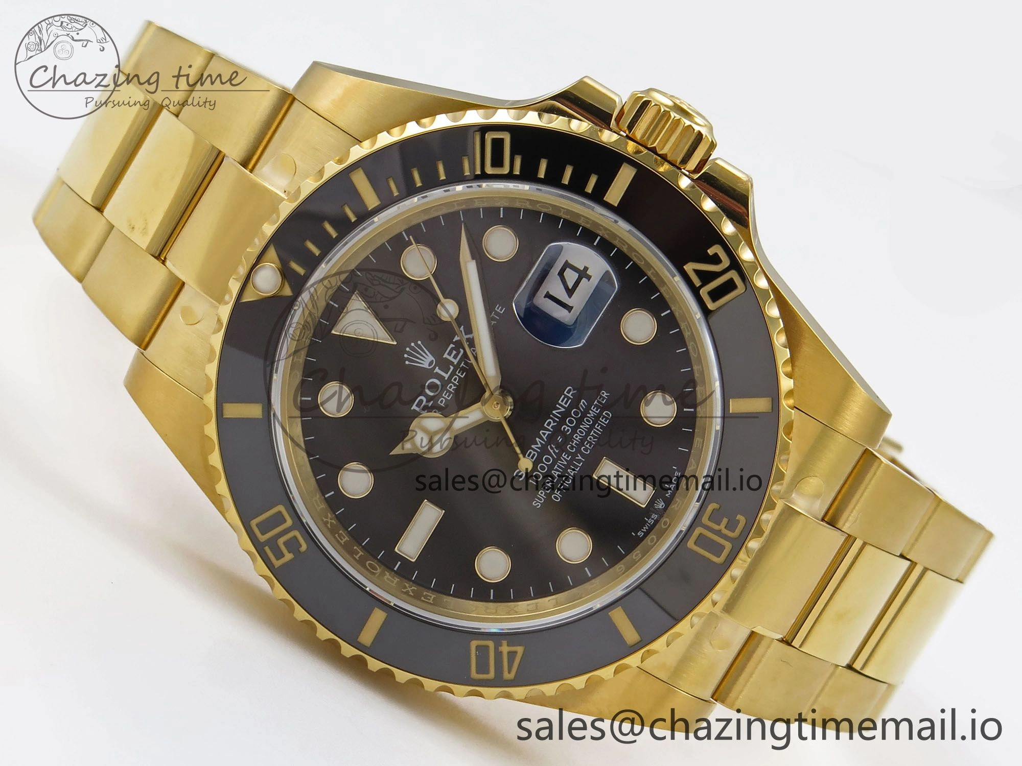 Submariner 41mm 126618 LN YG EWEF Best Edition Black Dial on YG Bracelet A3235