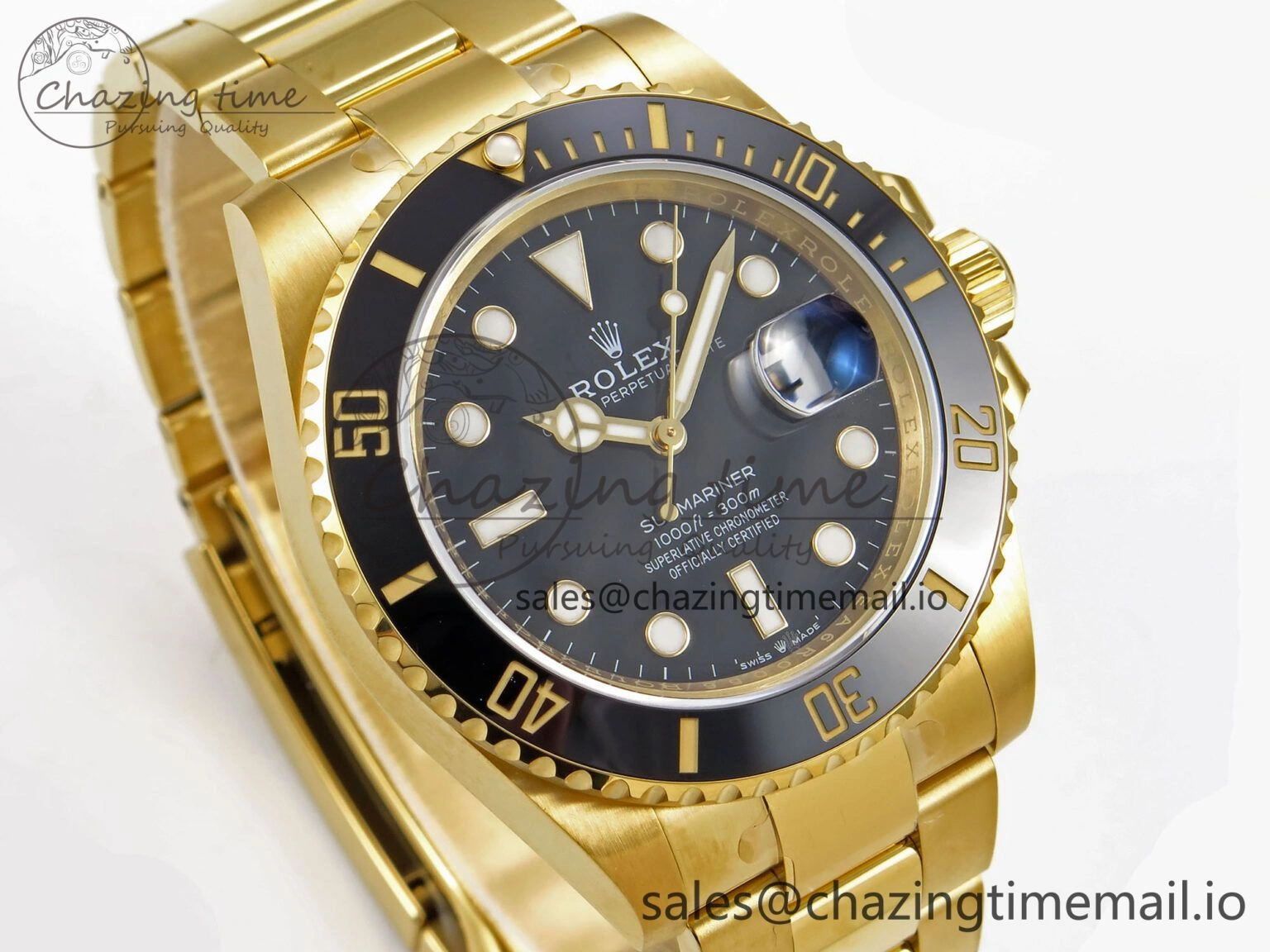 Submariner 41mm 126618 LN YG EWEF Best Edition Black Dial on YG Bracelet A3235