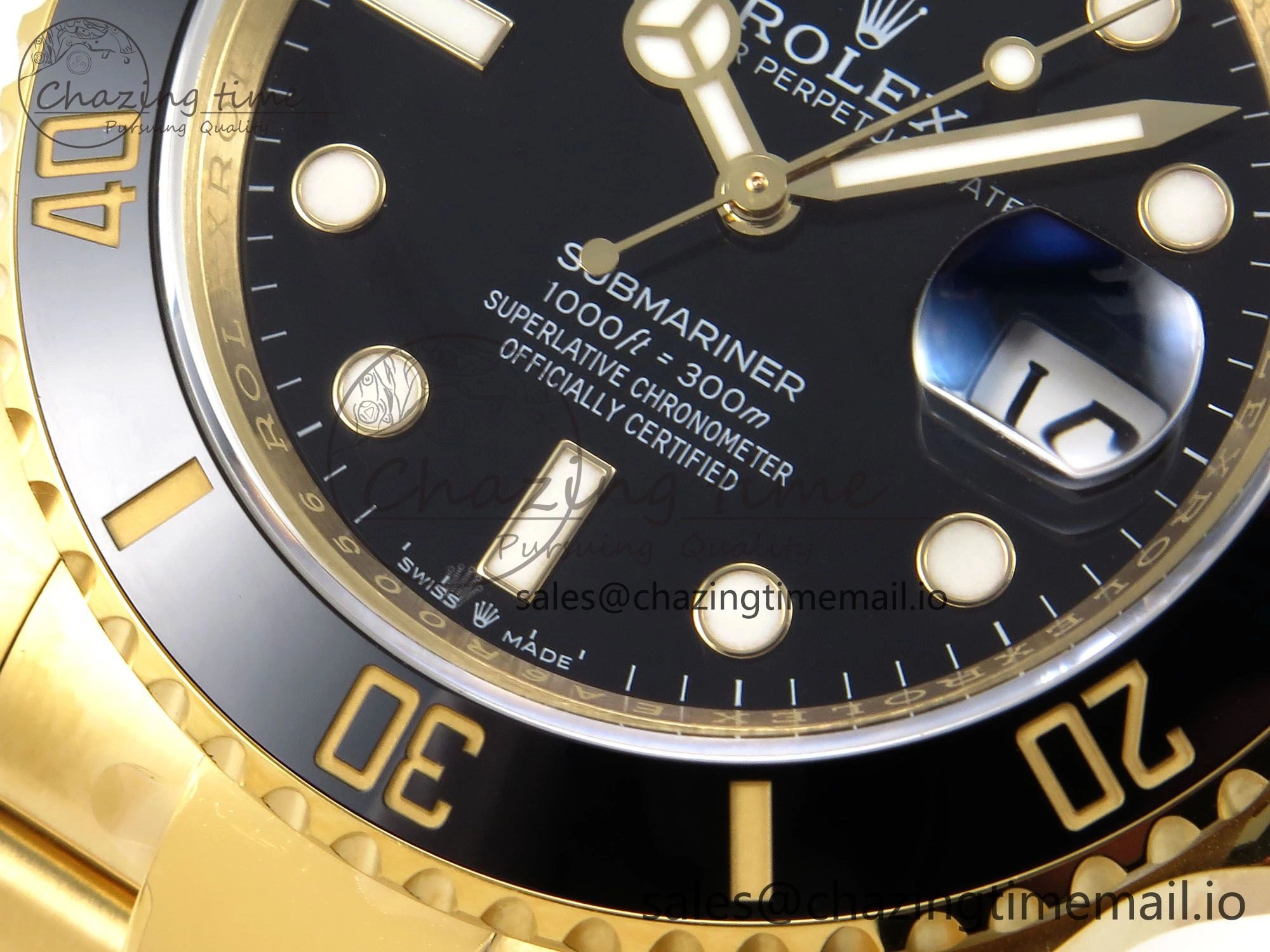 Submariner 41mm 126618 LN YG EWEF Best Edition Black Dial on YG Bracelet A3235