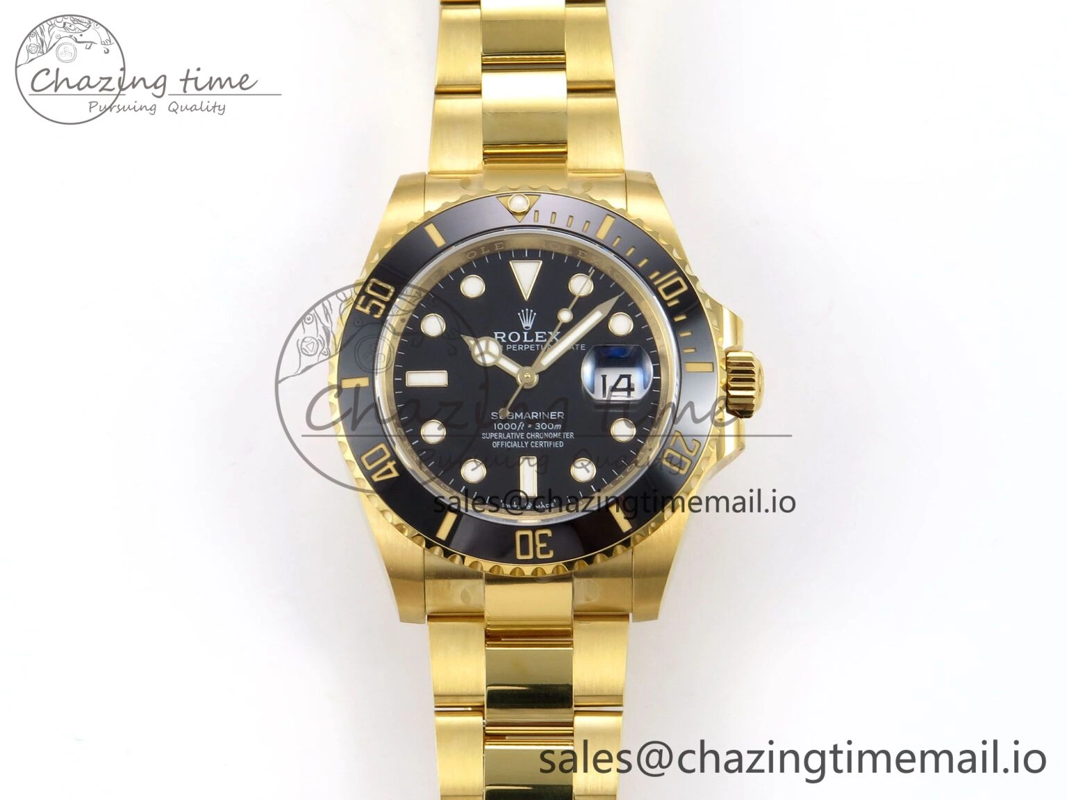 Submariner 41mm 126618 LN YG EWEF Best Edition Black Dial on YG Bracelet A3235