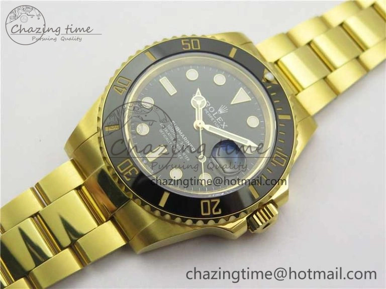 Submariner 41mm 126618 LN YG EWF Black Dial on YG Bracelet A3235