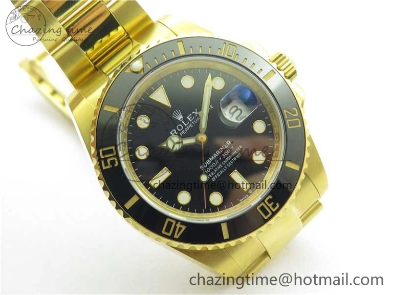 Submariner 41mm 126618 LN YG EWF Black Dial on YG Bracelet A3235