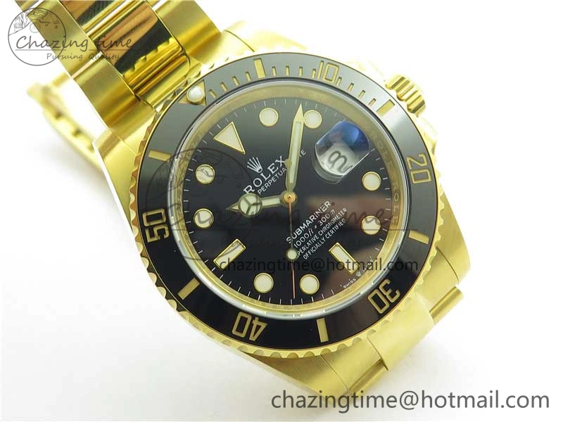 Submariner 41mm 126618 LN YG EWF Black Dial on YG Bracelet A3235