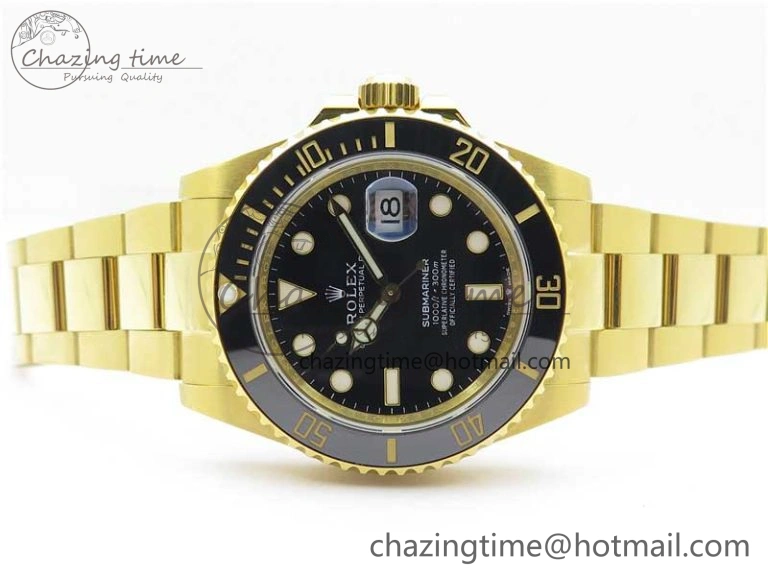 Submariner 41mm 126618 LN YG EWF Black Dial on YG Bracelet A3235