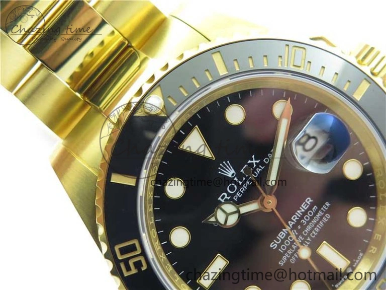 Submariner 41mm 126618 LN YG EWF Black Dial on YG Bracelet A3235
