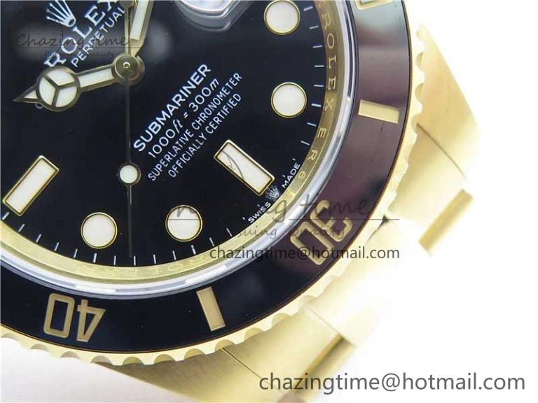 Submariner 41mm 126618 LN YG EWF Black Dial on YG Bracelet A3235