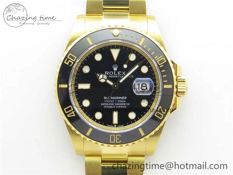 Submariner 41mm 126618 LN YG EWF Black Dial on YG Bracelet A3235