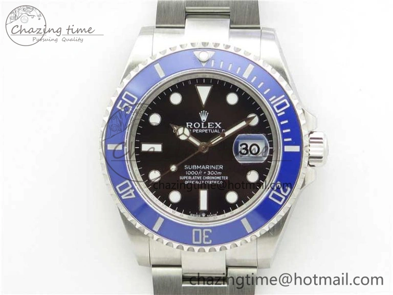 Submariner 41mm 126619 LB Blue Ceramic 904L Steel ROF 1:1 Best Edition Black Dial on SS Bracelet A2824