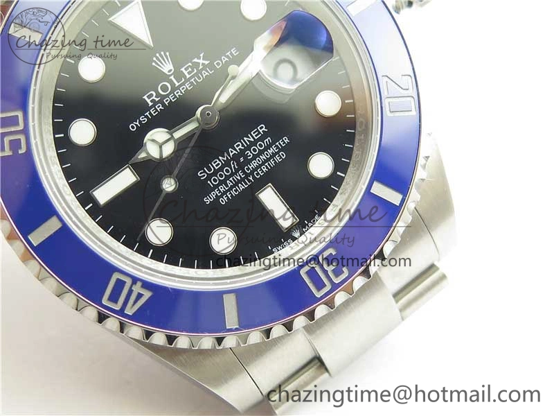 Submariner 41mm 126619 LB Blue Ceramic 904L Steel ROF 1:1 Best Edition Black Dial on SS Bracelet A2824