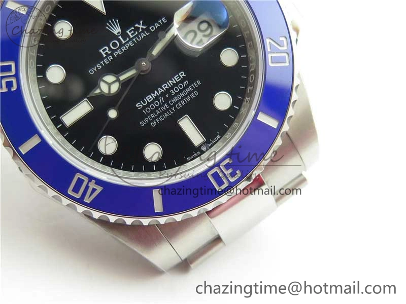 Submariner 41mm 126619 LB Blue Ceramic EWF Black Dial on SS Bracelet A3235