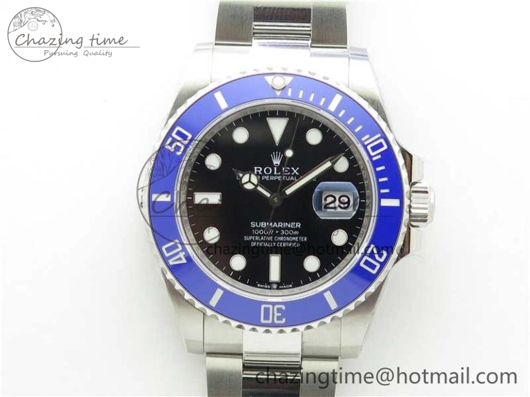 Submariner 41mm 126619 LB Blue Ceramic EWF Black Dial on SS Bracelet A3235