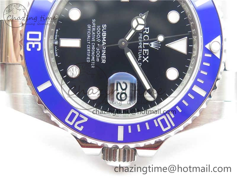 Submariner 41mm 126619 LB Blue Ceramic EWF Black Dial on SS Bracelet A3235
