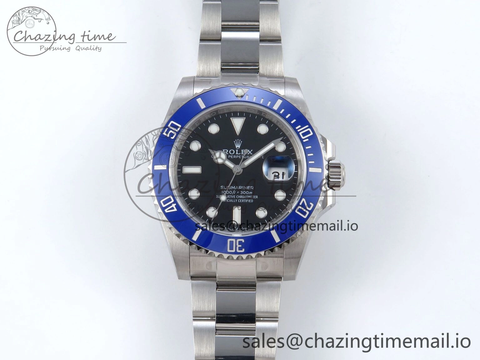 Submariner 41mm 126619 LB TWSF SS Blue Ceramic Black Dial on SS Bracelet SH3235