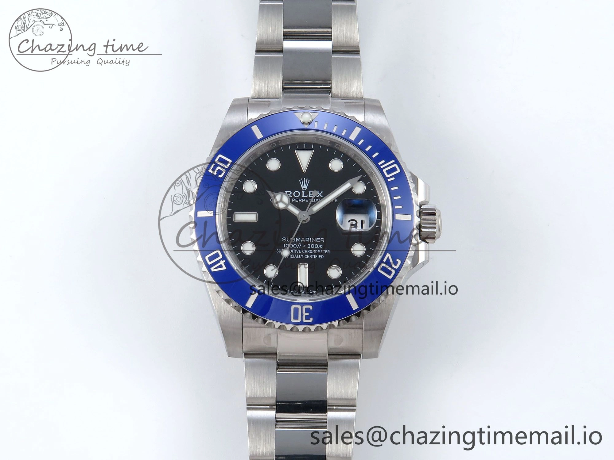 Submariner 41mm 126619 LB TWSF SS Blue Ceramic Black Dial on SS Bracelet SH3235