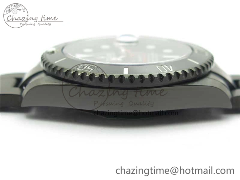 Submariner BLAKEN SINGLE RED PVD Noob 1:1 Best Edition Black Dial on PVD Bracelet A2836 V10.5