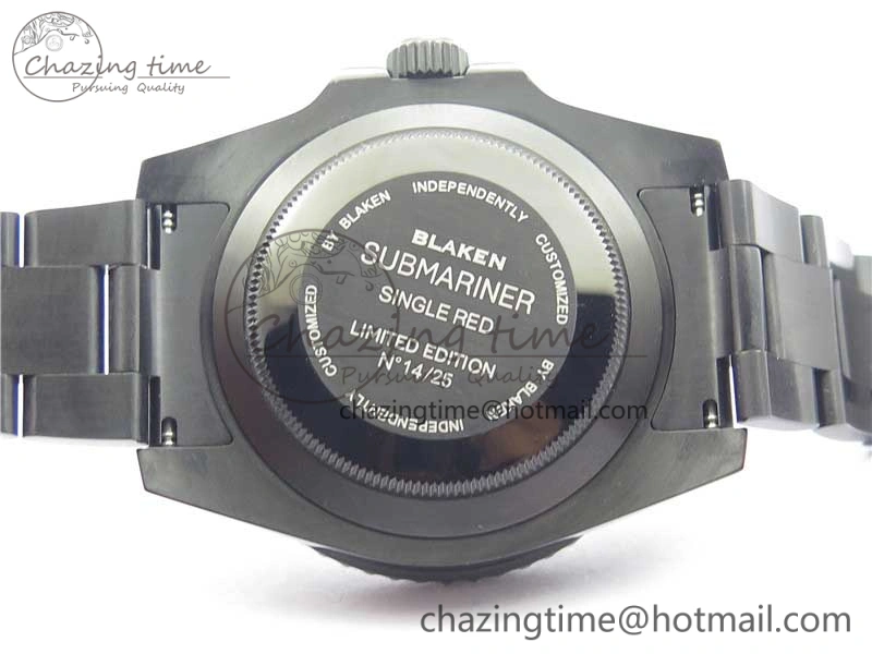 Submariner BLAKEN SINGLE RED PVD Noob 1:1 Best Edition Black Dial on PVD Bracelet A2836 V10.5