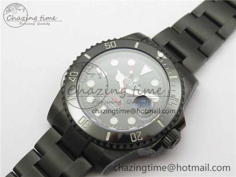 Submariner BLAKEN SINGLE RED PVD Noob 1:1 Best Edition Black Dial on PVD Bracelet A2836 V10.5