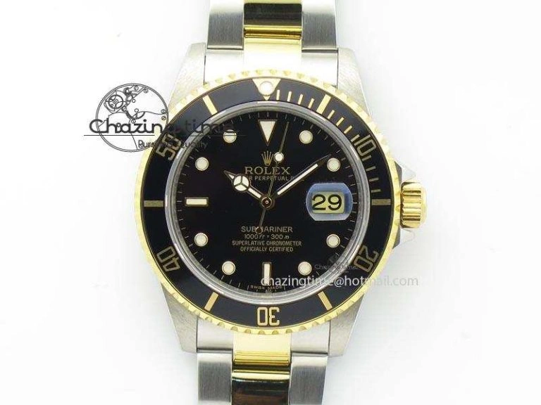 Submariner BP Maker 16613 Black Dial SS YG Case On SS YG Bracelet A3135
