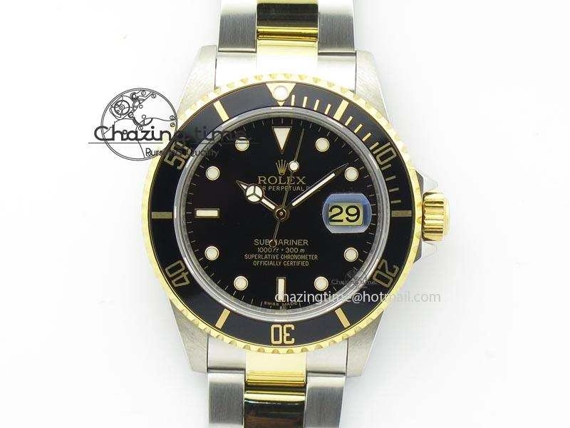 Submariner BP Maker 16613 Black Dial SS YG Case On SS YG Bracelet A3135