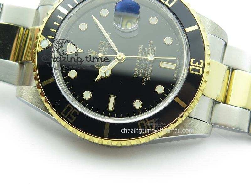 Submariner BP Maker 16613 Black Dial SS YG Case On SS YG Bracelet A3135