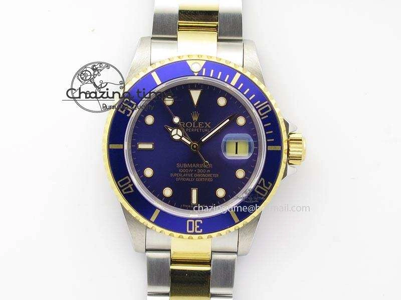 Submariner BP Maker 16613 Blue Dial SS YG Case On SS YG Bracelet A3135