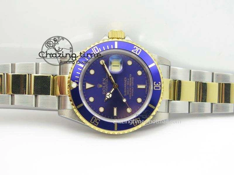 Submariner BP Maker 16613 Blue Dial SS YG Case On SS YG Bracelet A3135