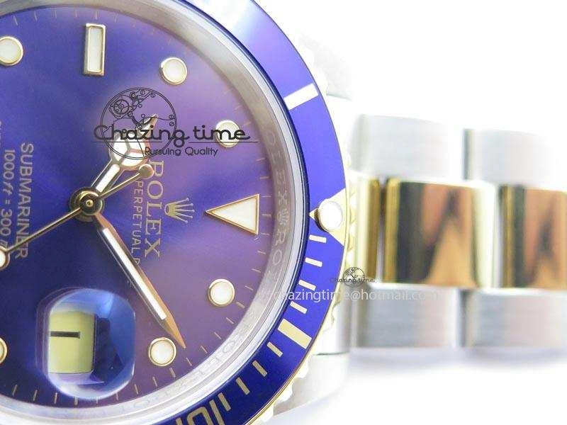 Submariner BP Maker 16613 Blue Dial SS YG Case On SS YG Bracelet A3135