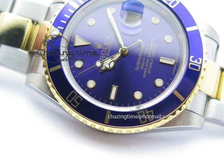 Submariner BP Maker 16613 Blue Dial SS YG Case On SS YG Bracelet A3135