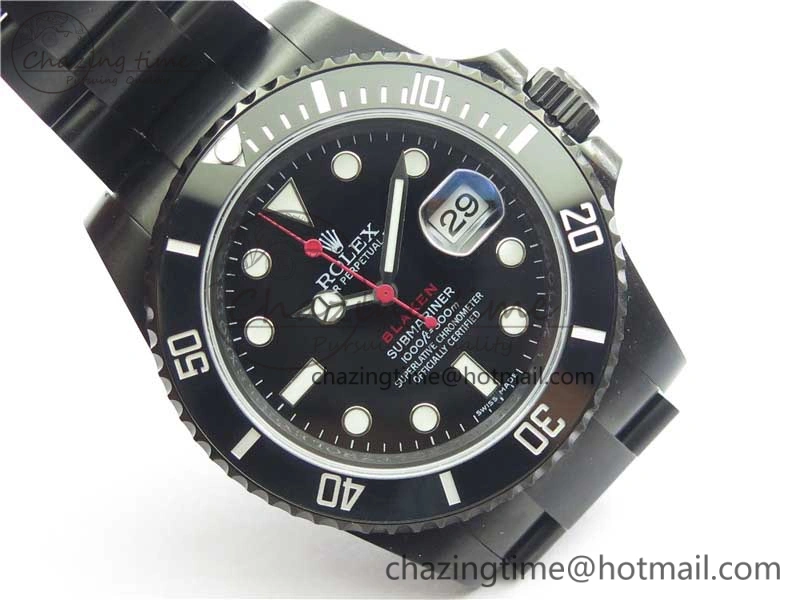 Submariner Blaken Date 116610LN PVD V9F 1:1 Best Edition On PVD Bracelet VR3135