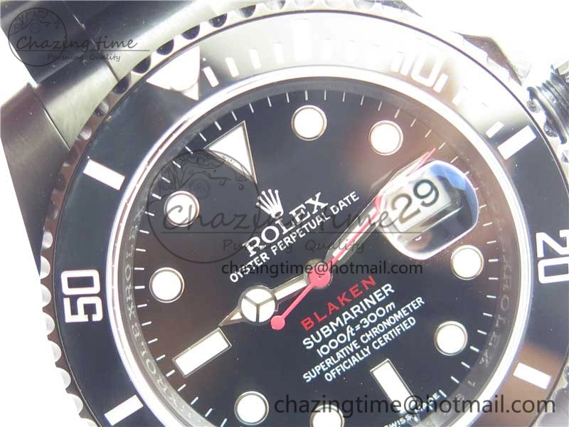 Submariner Blaken Date 116610LN PVD V9F 1:1 Best Edition On PVD Bracelet VR3135