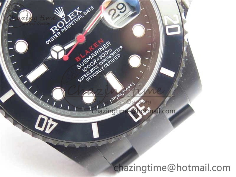 Submariner Blaken Date 116610LN PVD V9F 1:1 Best Edition On PVD Bracelet VR3135