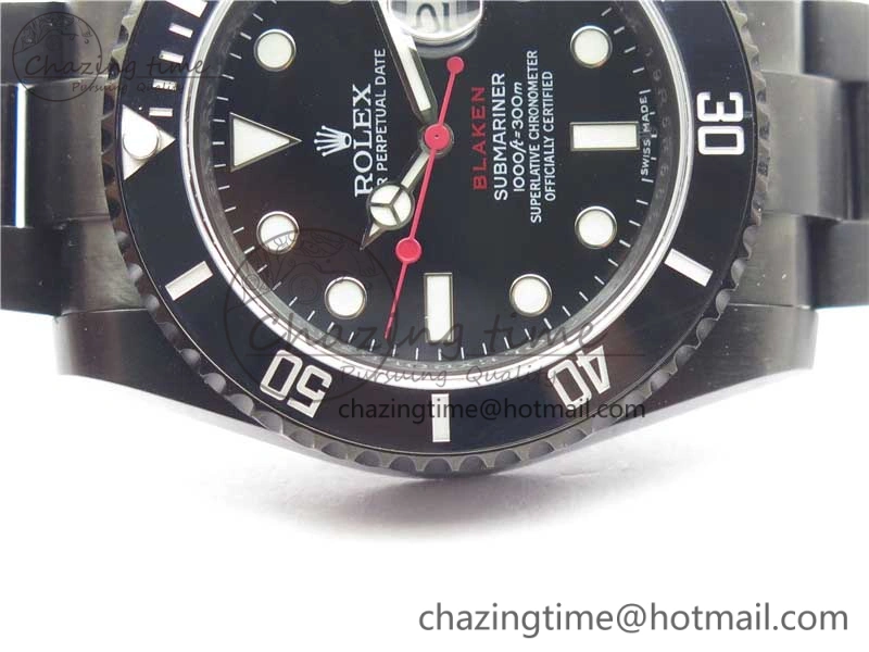 Submariner Blaken Date 116610LN PVD V9F 1:1 Best Edition On PVD Bracelet VR3135