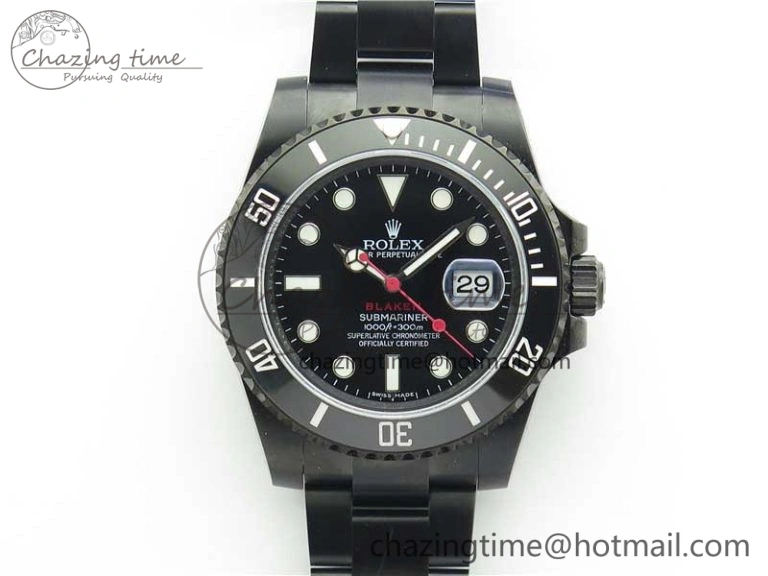 Submariner Blaken Date 116610LN PVD V9F 1:1 Best Edition On PVD Bracelet VR3135
