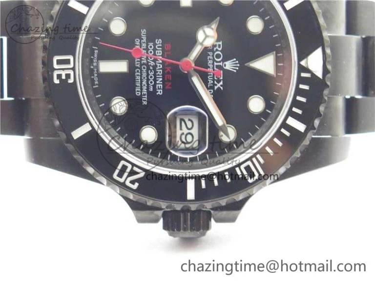 Submariner Blaken Date 116610LN PVD V9F 1:1 Best Edition On PVD Bracelet VR3135