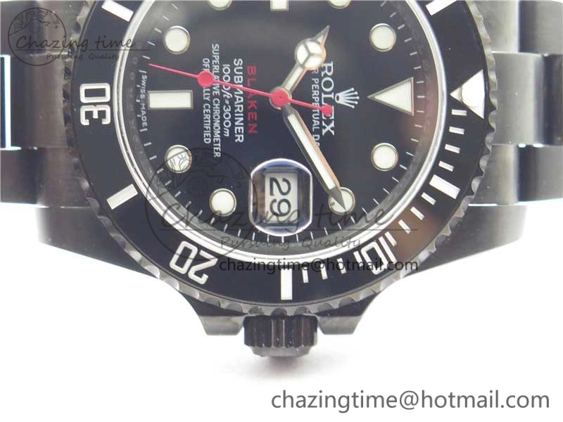 Submariner Blaken Date 116610LN PVD V9F 1:1 Best Edition On PVD Bracelet VR3135