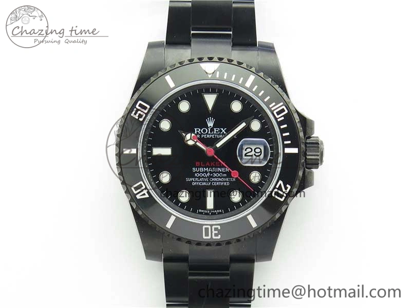 Submariner Blaken Date 116610LN PVD V9F 1:1 Best Edition On PVD Bracelet VR3135