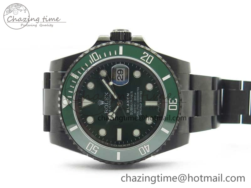 Submariner Blaken Date 116610LV PVD V9F 1:1 Best Edition On PVD Bracelet VR3135