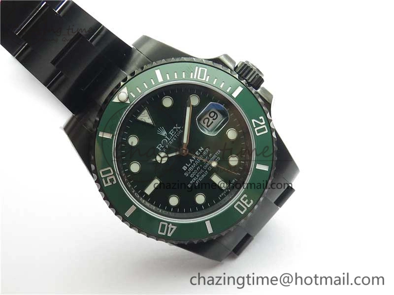 Submariner Blaken Date 116610LV PVD V9F 1:1 Best Edition On PVD Bracelet VR3135
