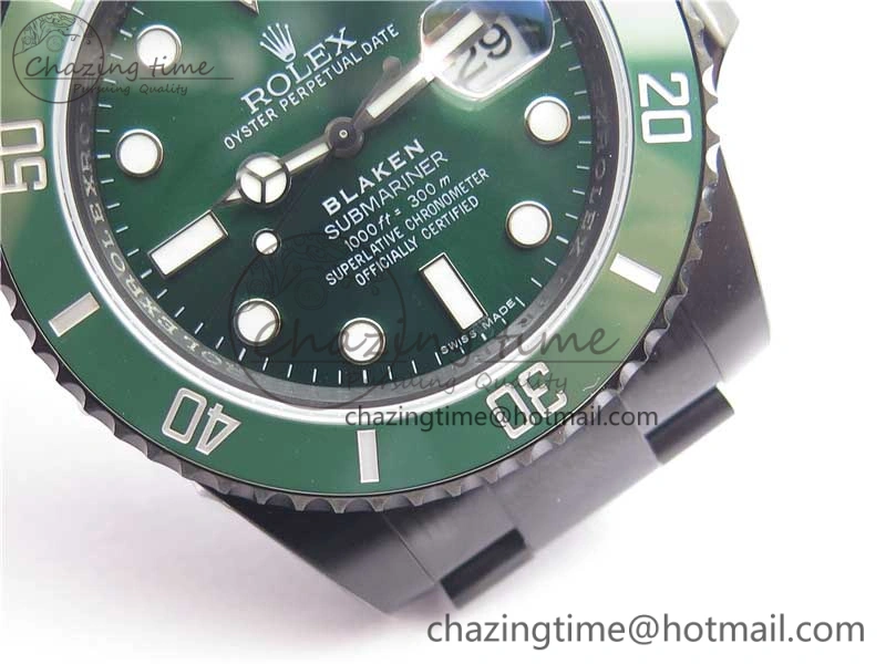 Submariner Blaken Date 116610LV PVD V9F 1:1 Best Edition On PVD Bracelet VR3135